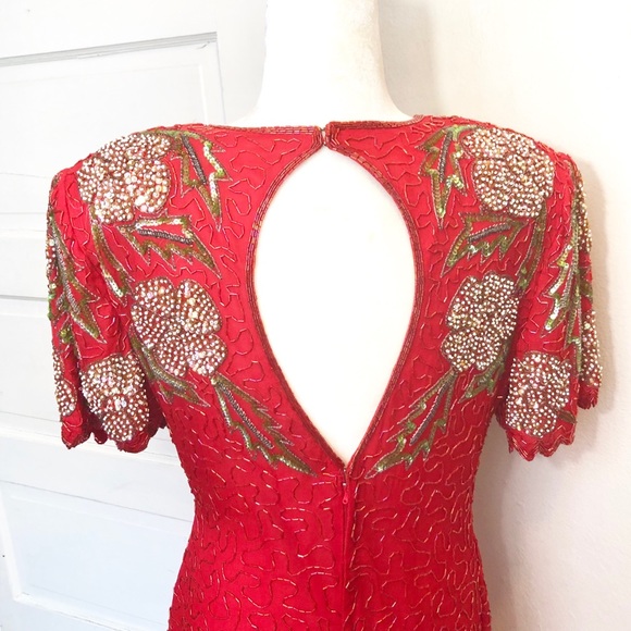 🌟SOLD🌟Beaded Vintage 1980’s SCALA DRESS M - Picture 4 of 8